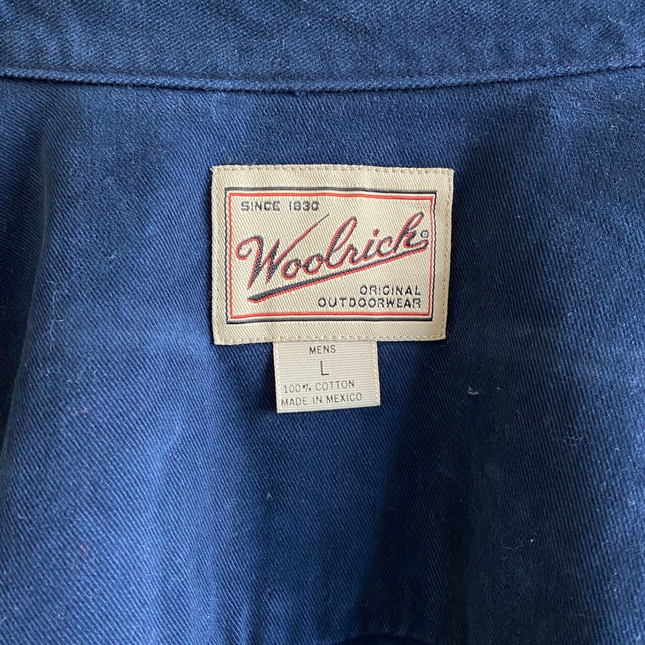 90年代 WOOLRICH ウールリッチ 企業ロゴ刺繍 コットンツイル ワーク