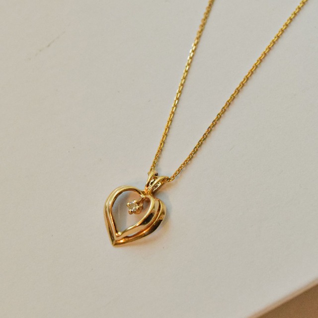 Gold x Dia Charm Necklace