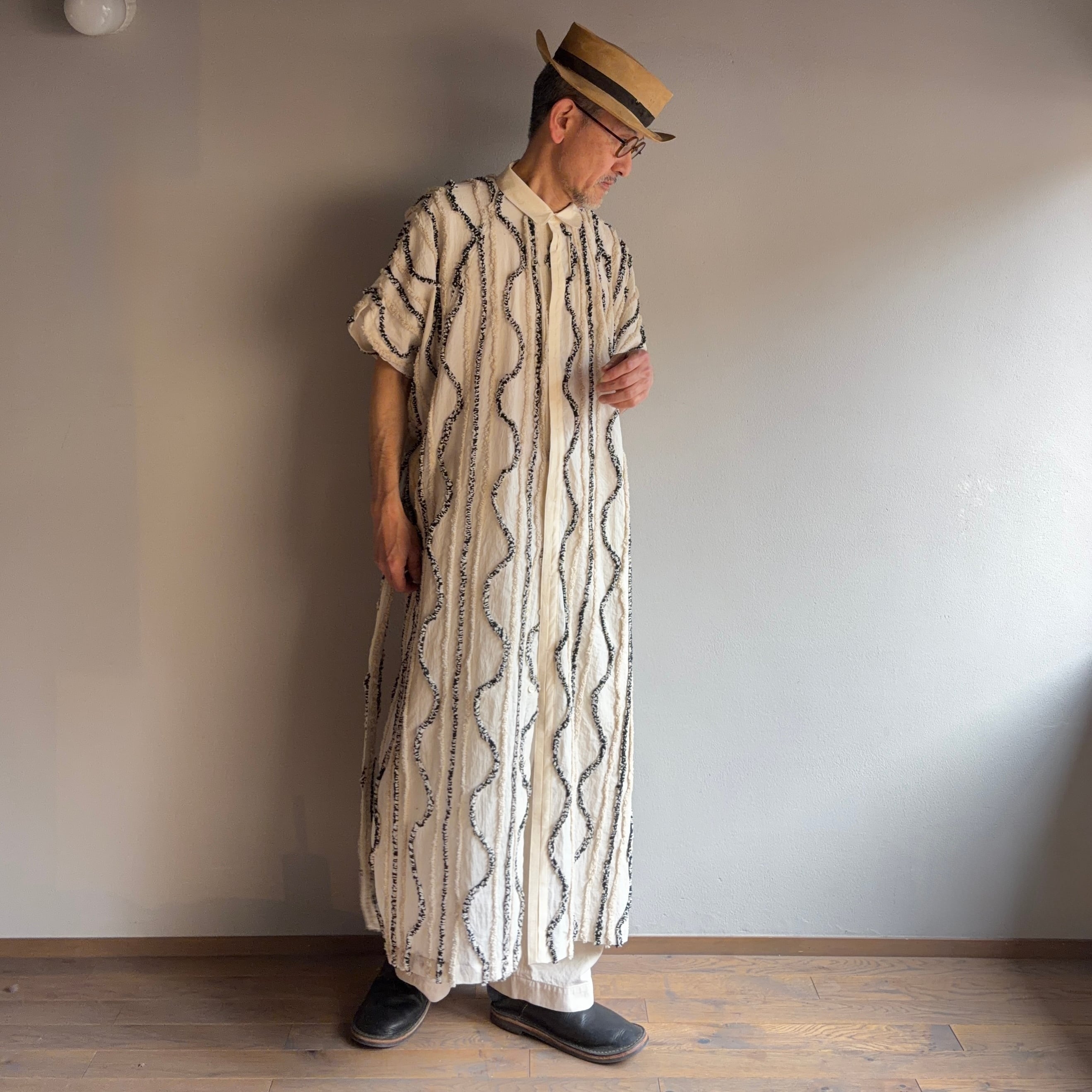 ASEEDONCLOUD/アシードンクラウド Market shirt coat #261302 White