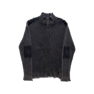 destroy elbow patch zip knit