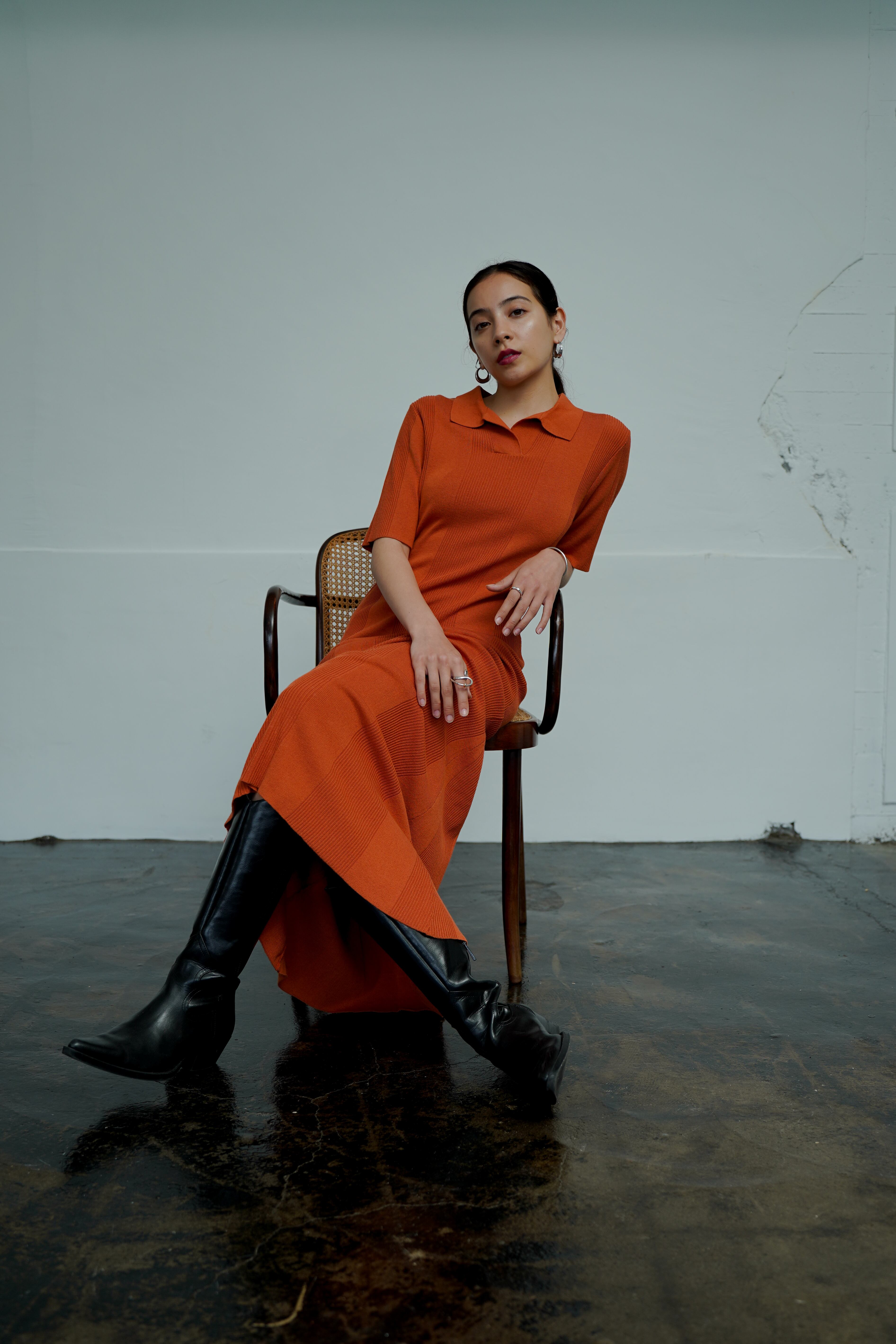 POLO COLLAR MAXI DRESS 【​CA2A-O343】 | CIEL