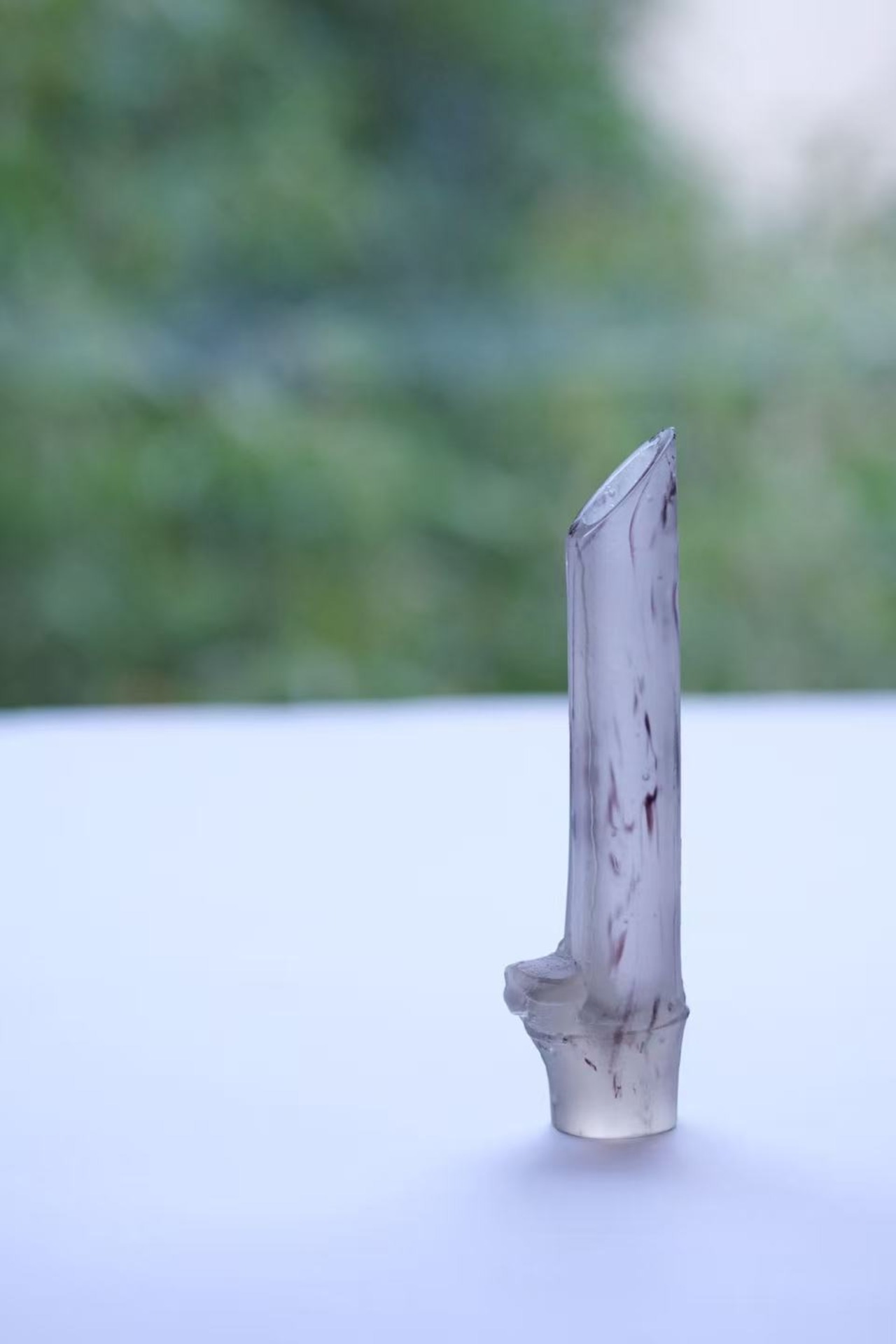王承龍 Wang Chenglong - 花入 竹(壁掛け)  glass vase