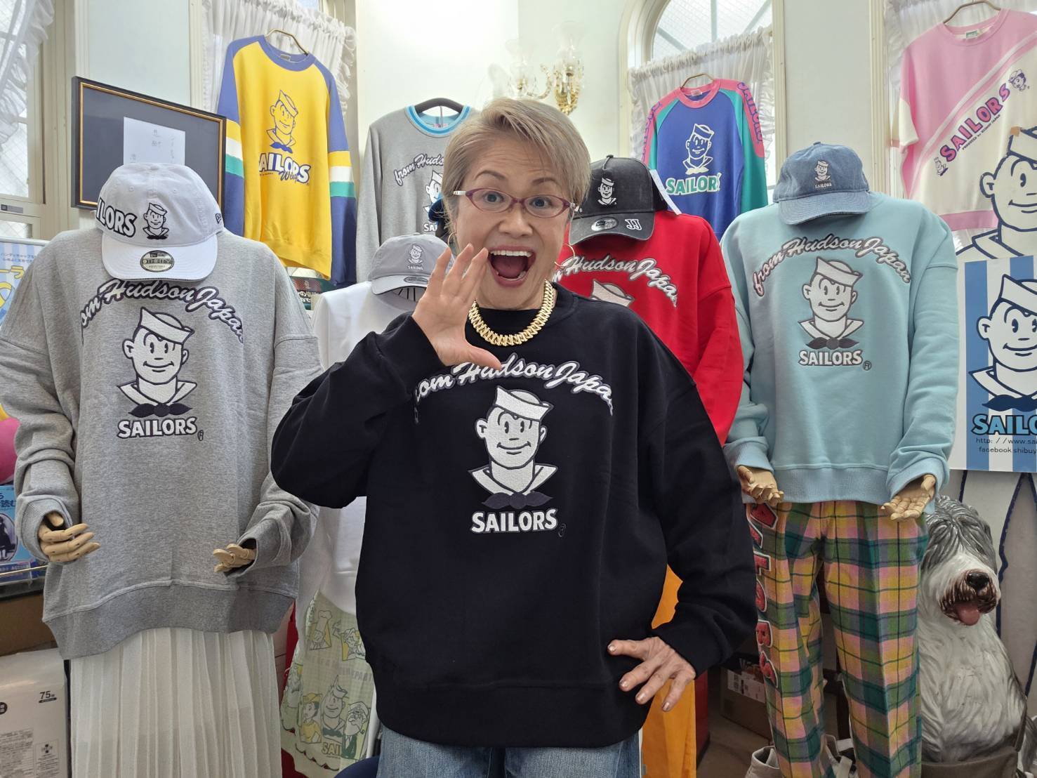 BIGトレーナー胸刺繡 黒【レディース】size | セーラーズsailors