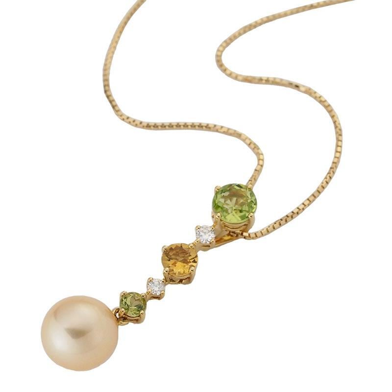タサキ TASAKI パール ダイヤモンド/0.05ct マルチカラー ネックレス