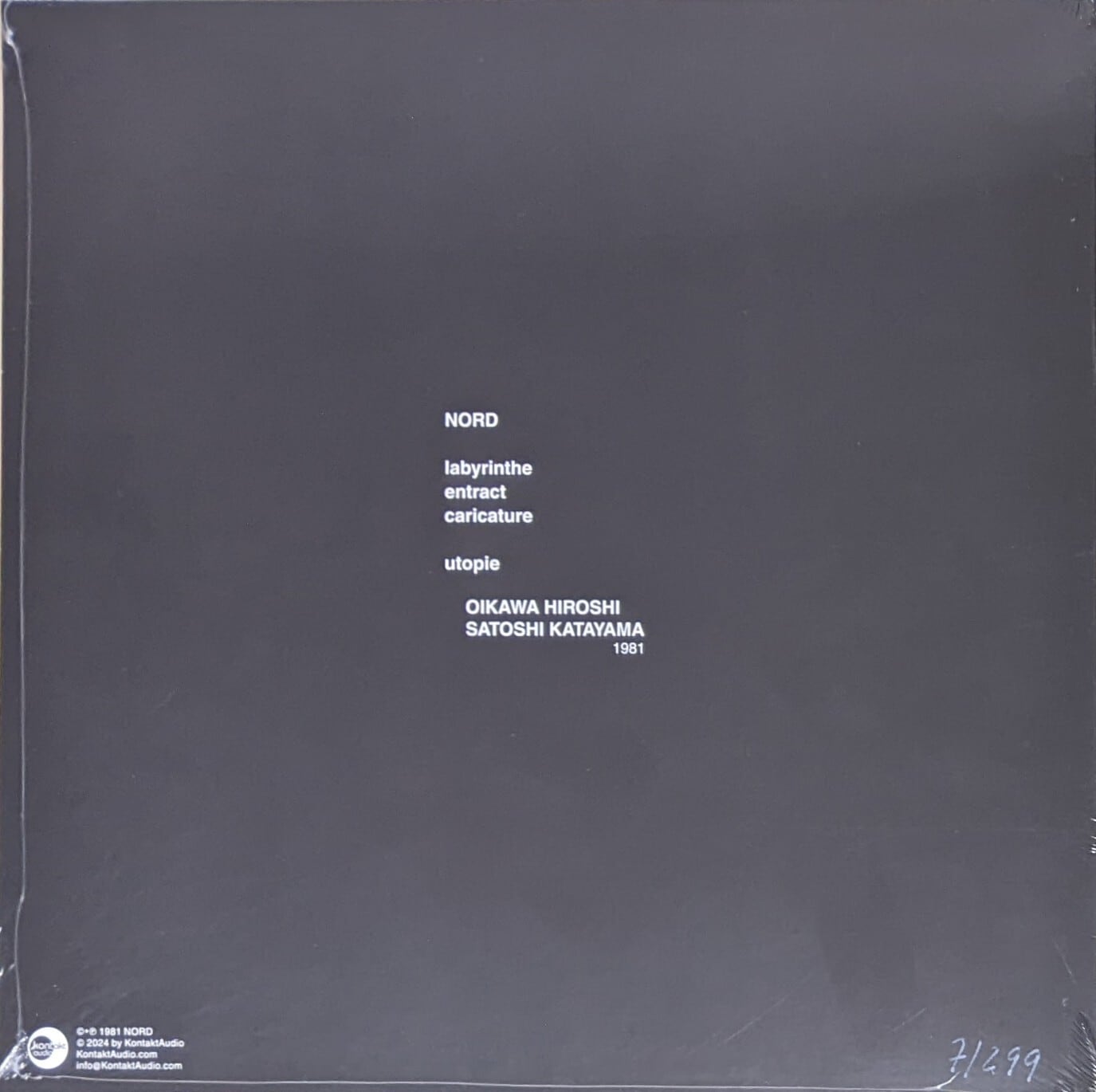 Nord (=Satoshi Katayama 片山智/Oikawa Hiroshi 及川洋)- 1st 299枚