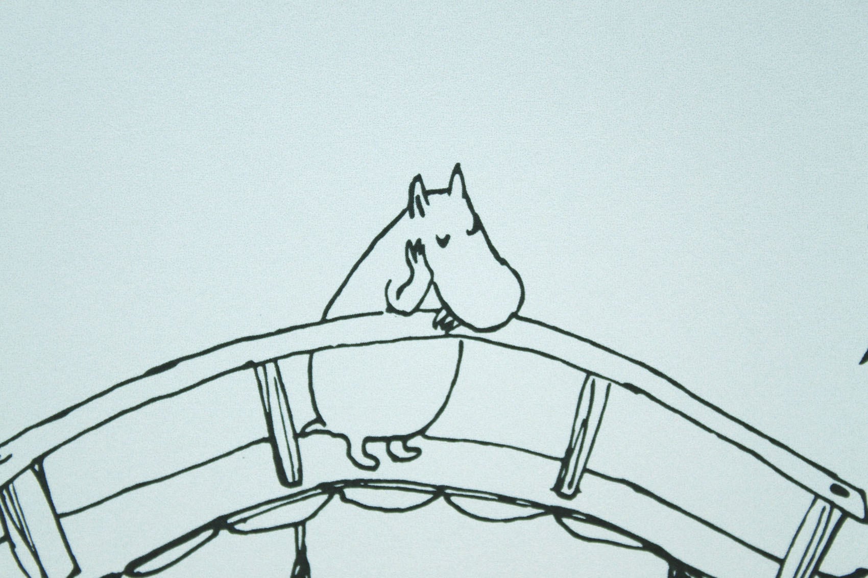 ムーミン 北欧 Postery「ムーミン谷の橋」送料無料 フレーム 展示用フック付アートポスター 絵画 インテリア アート