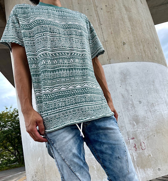 エスニック柄スピンドルtシャツ Minority Dahlia ダリア エスニック柄スピンドルtシャツ Minority Dahlia ダリア