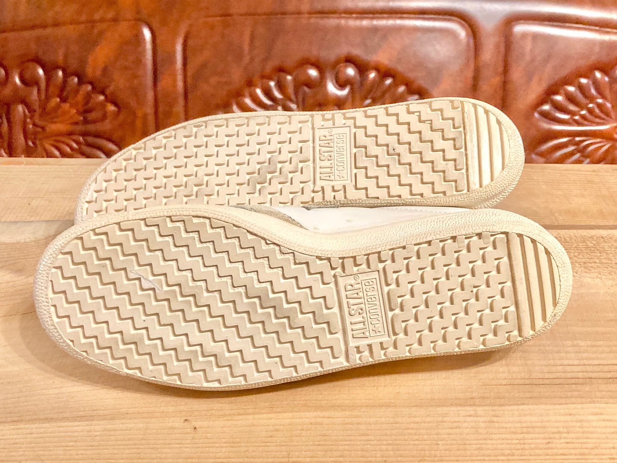 CONVERSE（コンバース）シェブロンスター レザー 白/グレー 6 24cm 70s
