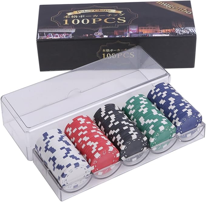 East Leaf ポーカーチップ カジノチップ 5種 100枚 セット 数字あり