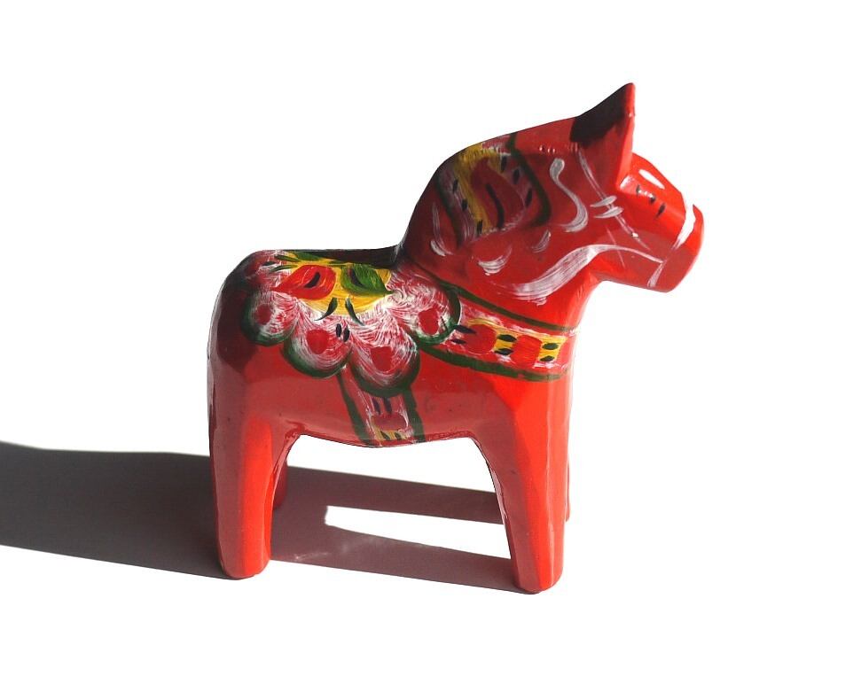 北欧 ダーラナホース 幸せを呼ぶ赤い馬 ダーラヘスト ヴィンテージ 10cm