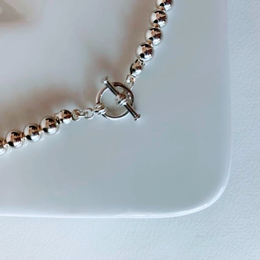 シルバー925ボールネックレス （5㎜、40㎝） | 上品な