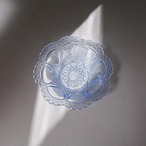 水色レースのお皿