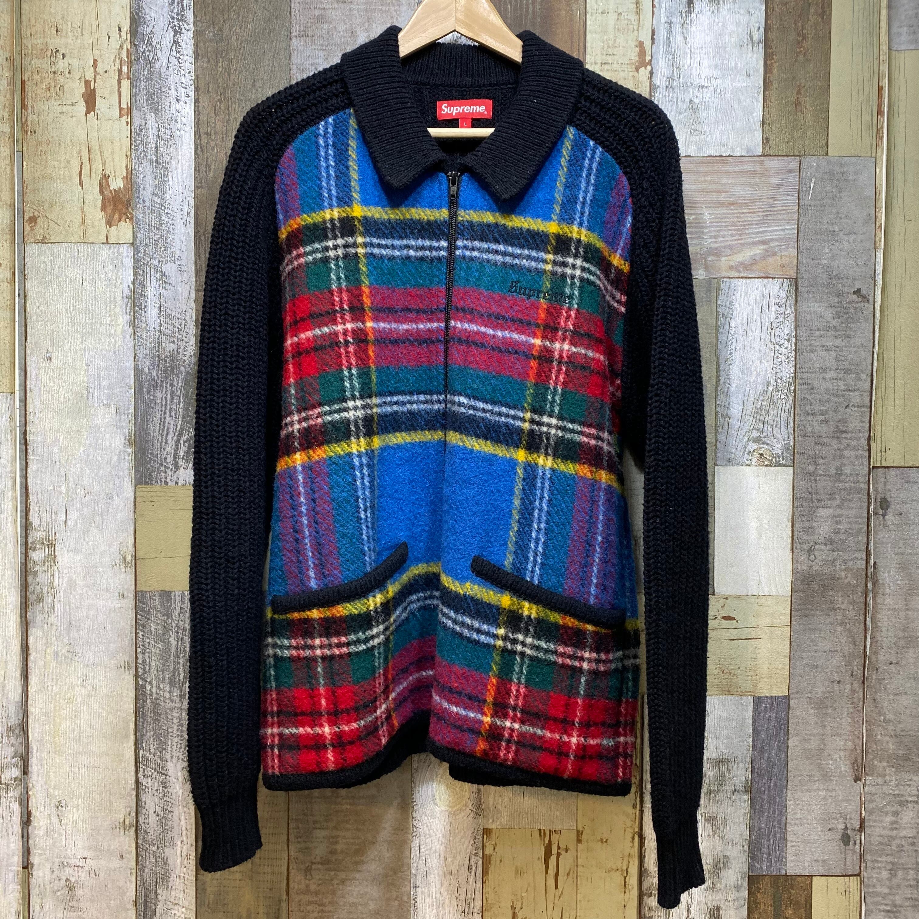 Supreme - Plaid Front Zip Sweater L | angeloawards.com
