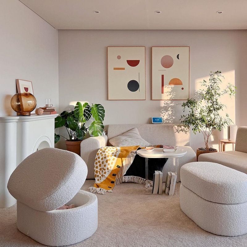 収納付きスツール オットマン ソファ チェア 椅子 ファブリック