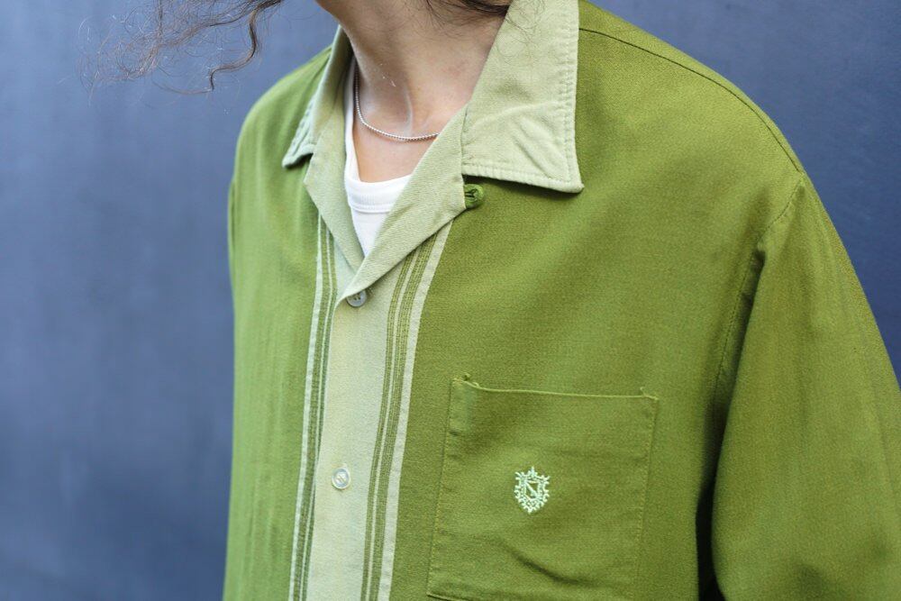 Vintage rayon open collar shirt [1960s] [don robles] Vintage Rayon