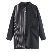 ストライプ 切替 デザイン シャツ 00349