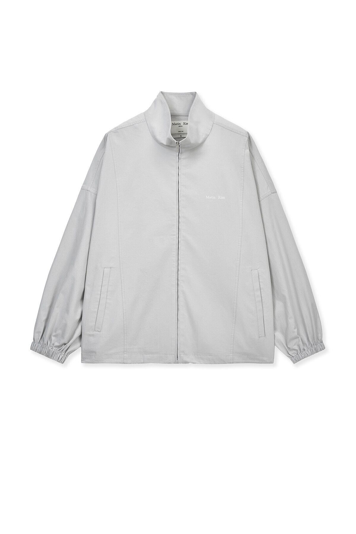 Matin Kim] BACK LOGO HIGH NECK JUMPER IN LIGHT GREY 正規品 韓国