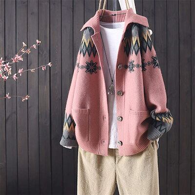 パラスパレス　【F】厚手　ニット　カーディガン　グリーン　フード　羽織り　秋冬 パラスパレス【F】厚手ニットカーディガングリーンフード羽織り秋冬