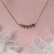 ベニトアイト 0.18ct ネックレス k18