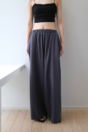Cut Georgette Cocoon Wide Pants セルフカットジョーゼット コクーンワイドパンツ Charcoal Gray