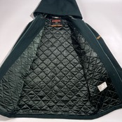 90s McGREGOR マックレガー 裏地キルティング 中綿 ウール フーデッド コート ジャケット M/ダークグリーン系 メンズ ビンテージ