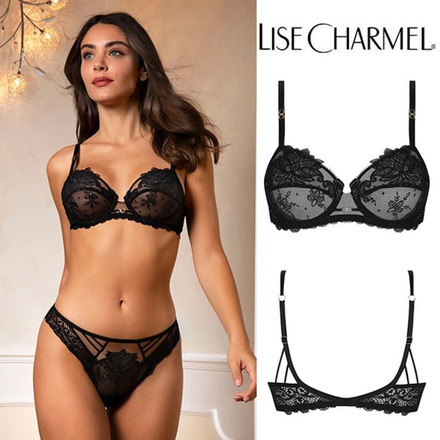 [J75no] フルカップブラ(D) 品番ACJ6075 ※大きめ注意 【LISE CHARMEL】【リズシャルメル】【インポートランジェリー】