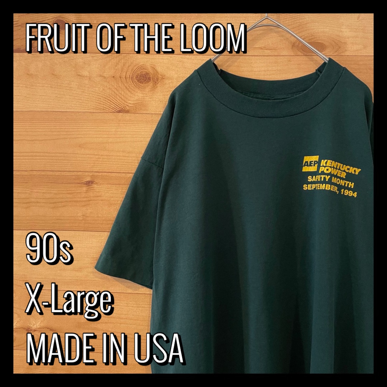【FRUIT OF THE LOOM】90s ワンポイント USA製 Tシャツ グッドカラー アメリカ古着
