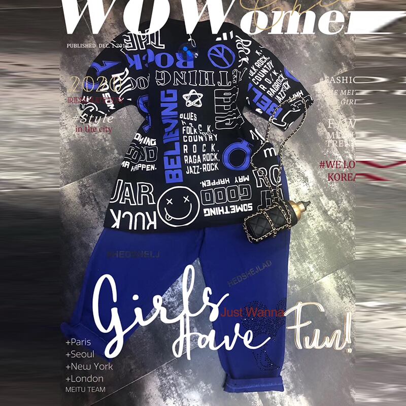 スプリングルーズプリントTシャツ 大きめサイズ 春物 ミックスインファッション22564365440