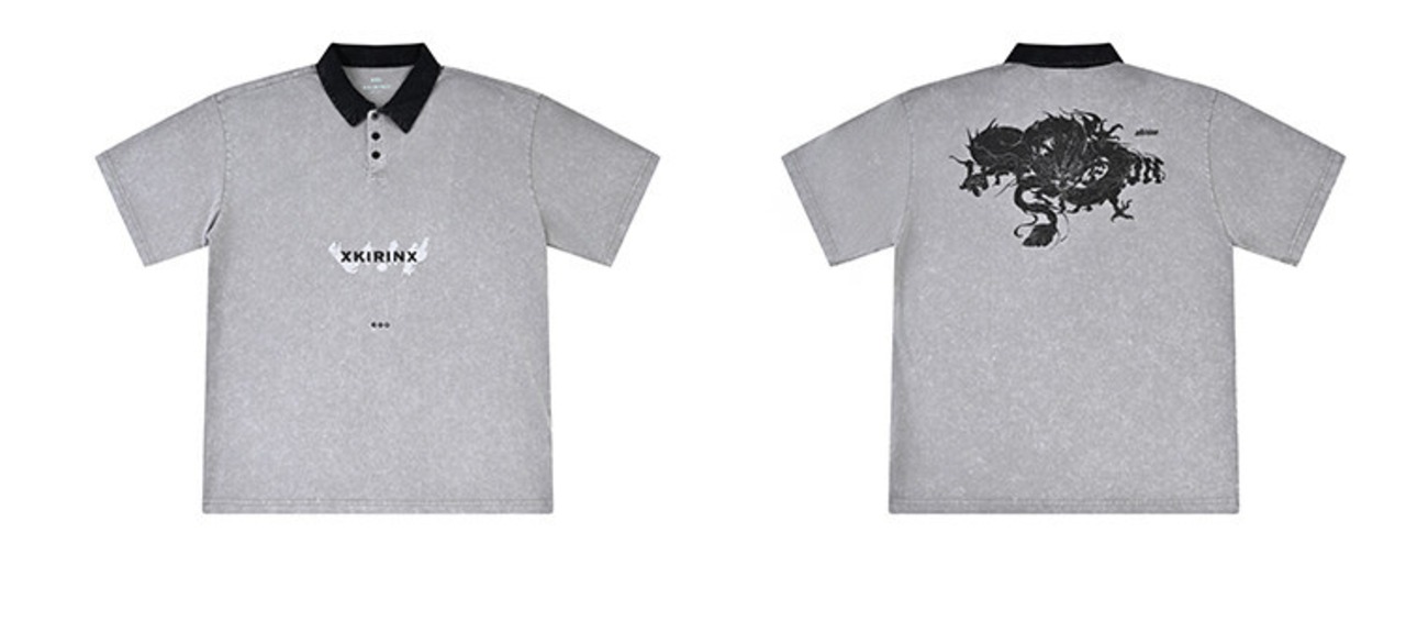Dragon Polo shirt 2color【G1029】