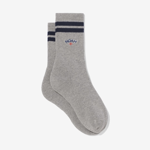 Two-Stripe Sock(Heather Grey/Navy)