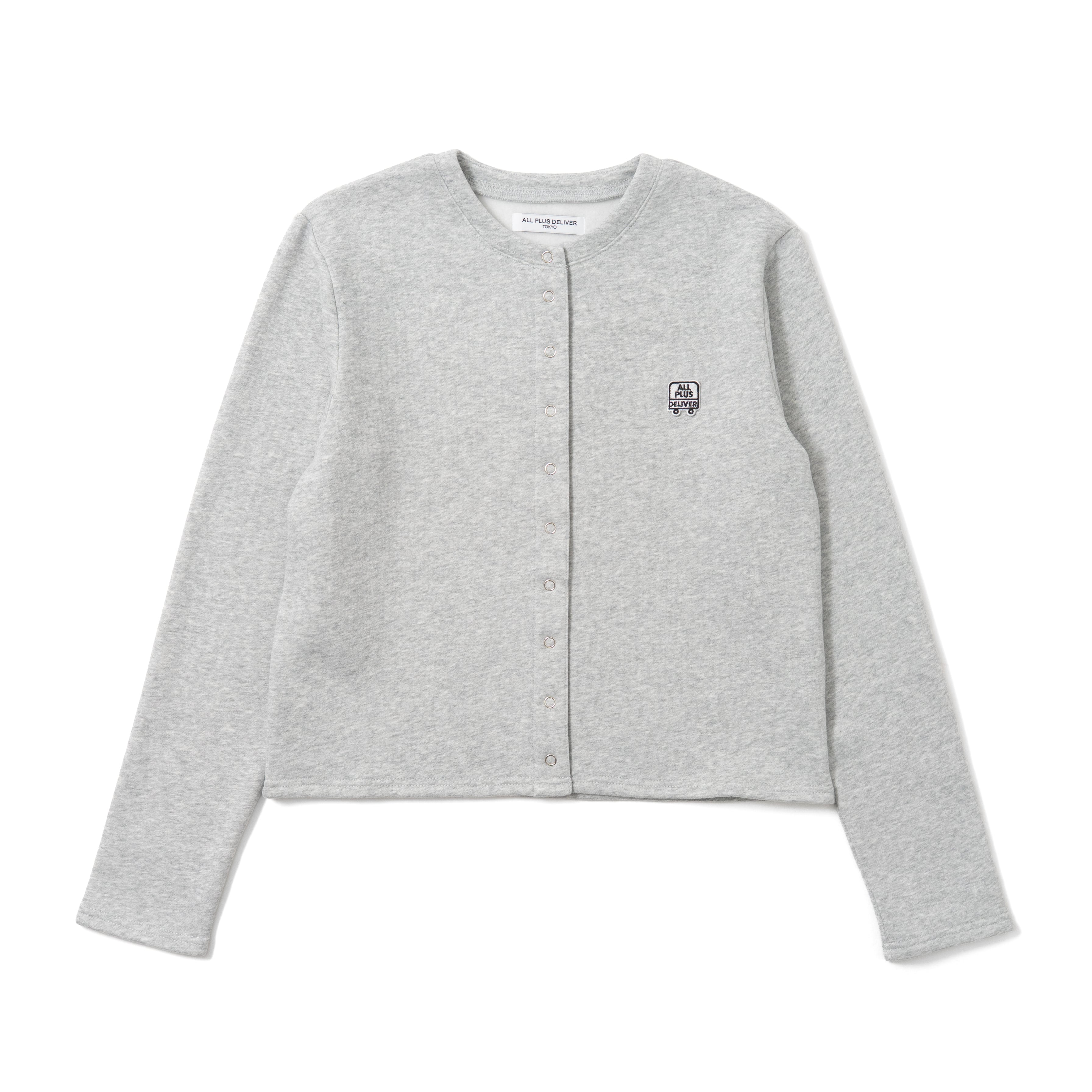 ALPSDR LOGO SWEAT CARDIGAN / GRAY