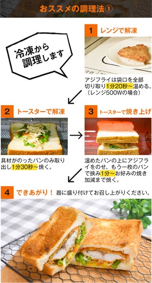 【冷凍食品】特製 松浦アジフライサンド ～アジフライの聖地～松浦アジフライ憲章承認商品