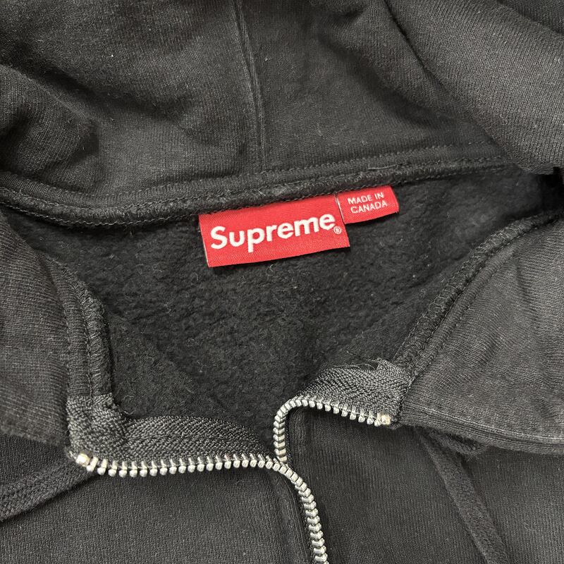 SUPREME シュプリーム 15AW Felt Hooded Logo Zip Up Sweat フェルト