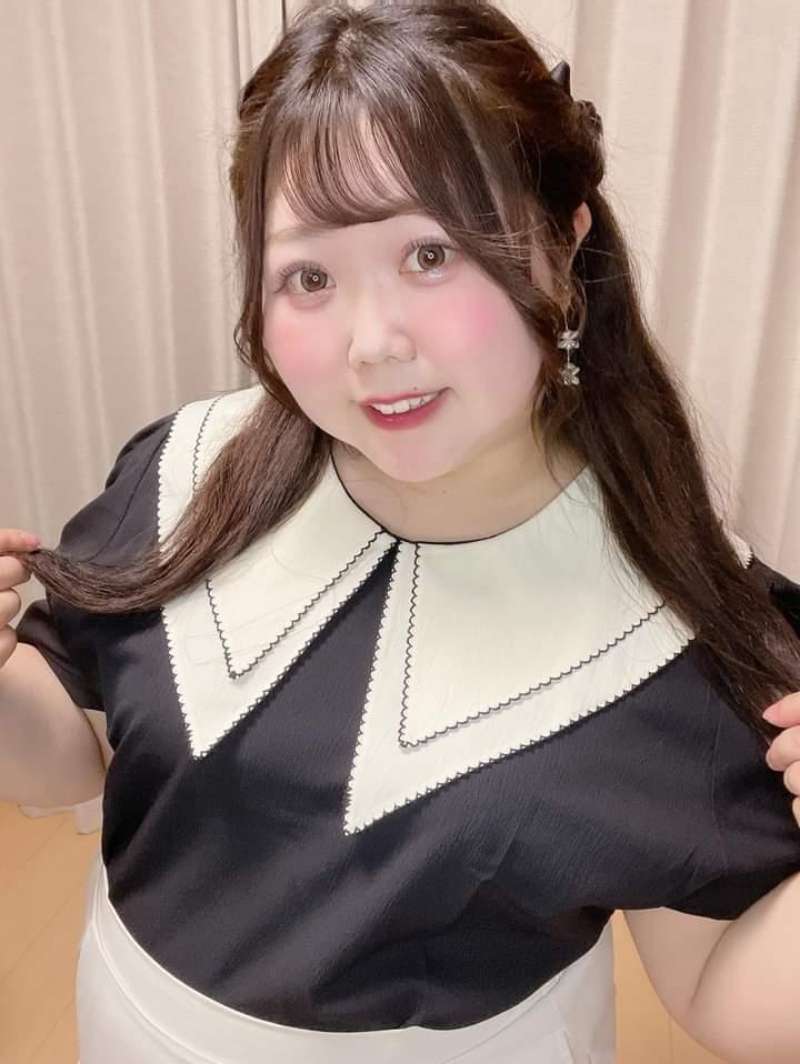 小顔見えの定番アイテム ダブルセーラーカラー半袖ブラウス かわいい カジュアル フェミニン 上品 大きいサイズ 韓国 CH9107