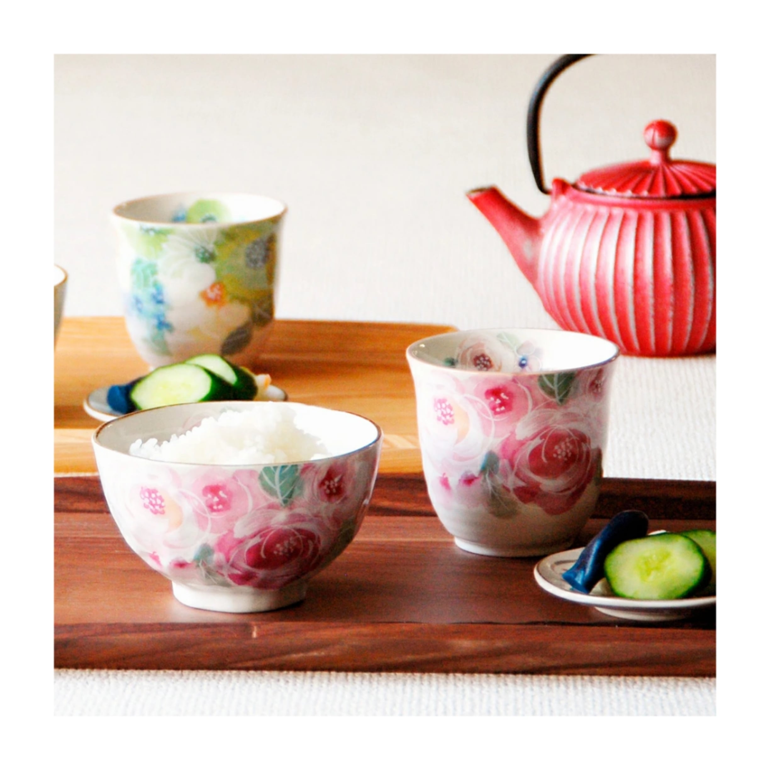 美濃焼陶器 お茶碗 花言葉桃色 【和雑貨屋 小物小町】 | 和雑貨屋