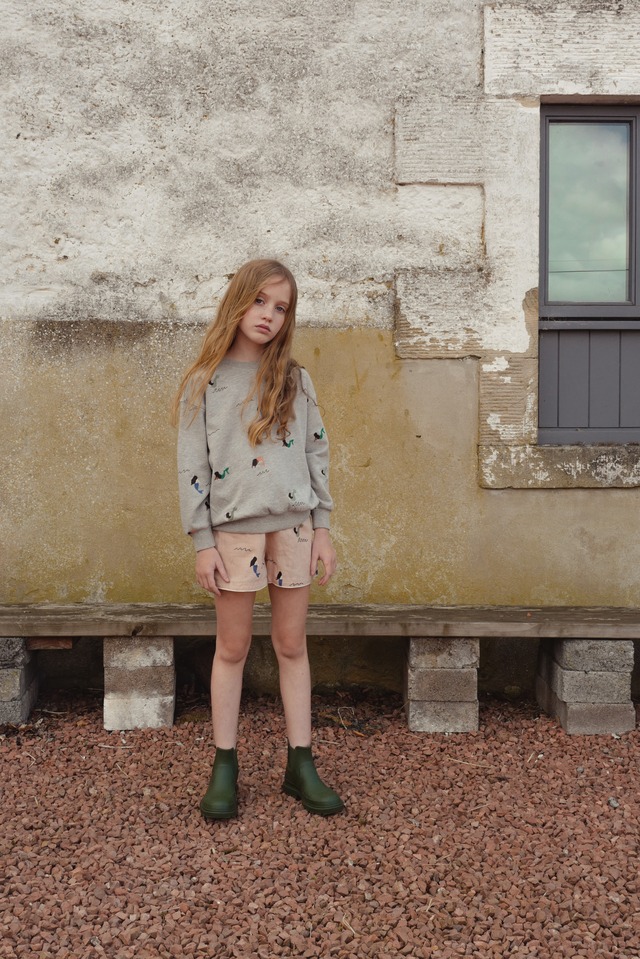 《即納》FISH&KIDS/ ALLOVER EMBROIDERY MERMAID SHORT