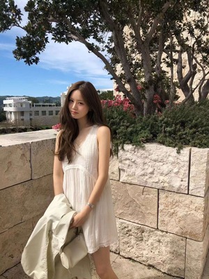 [OUNCE] sheer u-neck one piece