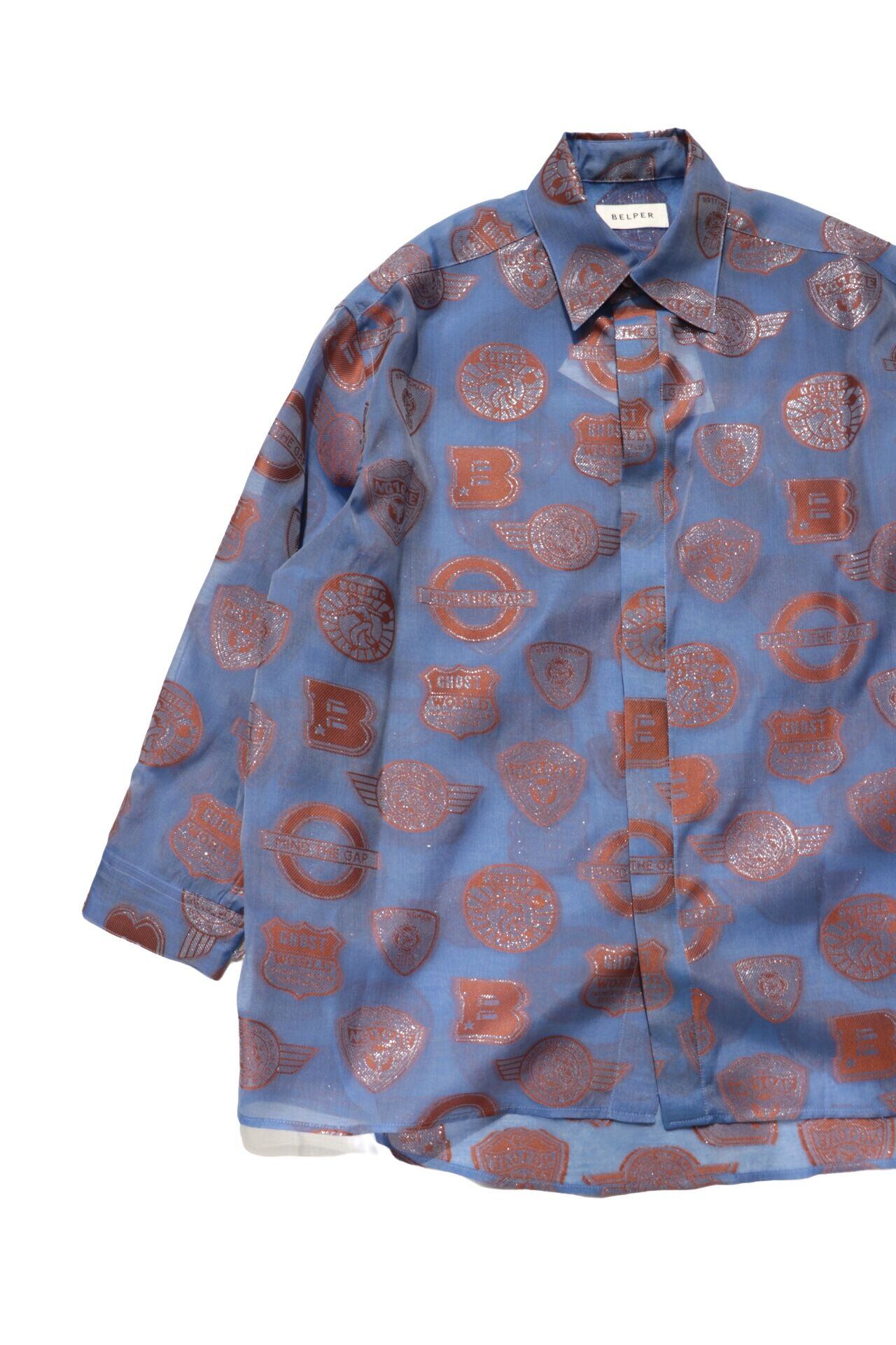 お値下BELPER✴︎MANY PATCH SHIRT(BLUE/ORANGE) BELPER MANY PATCH SHIRT (BLUE×ORANGE) 1814-0123 | IAAAM ONLINE STORE