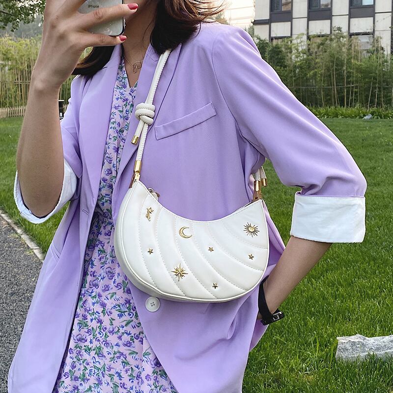 ネットレッドレディーススモールバッグ2020ニューウェーブサマーファッションシンプルシングルショルダーメッセンジャーバッグワイルドワイルド脇の下バッグ Tiancai_Wing_Bag3404397