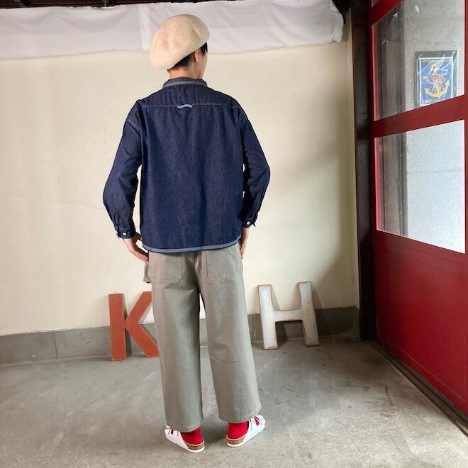 快晴堂 レディース メンズ シャツ ステッチ沢山シャツ HAYATE デュアル