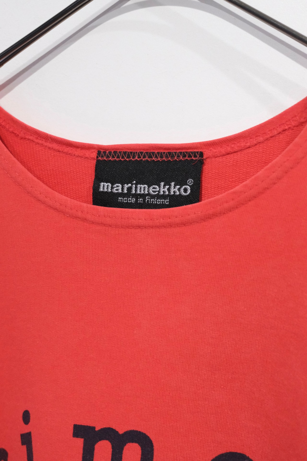 Marimekko red arch logo heavy cotton top
