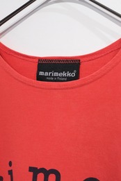 Marimekko red arch logo heavy cotton top