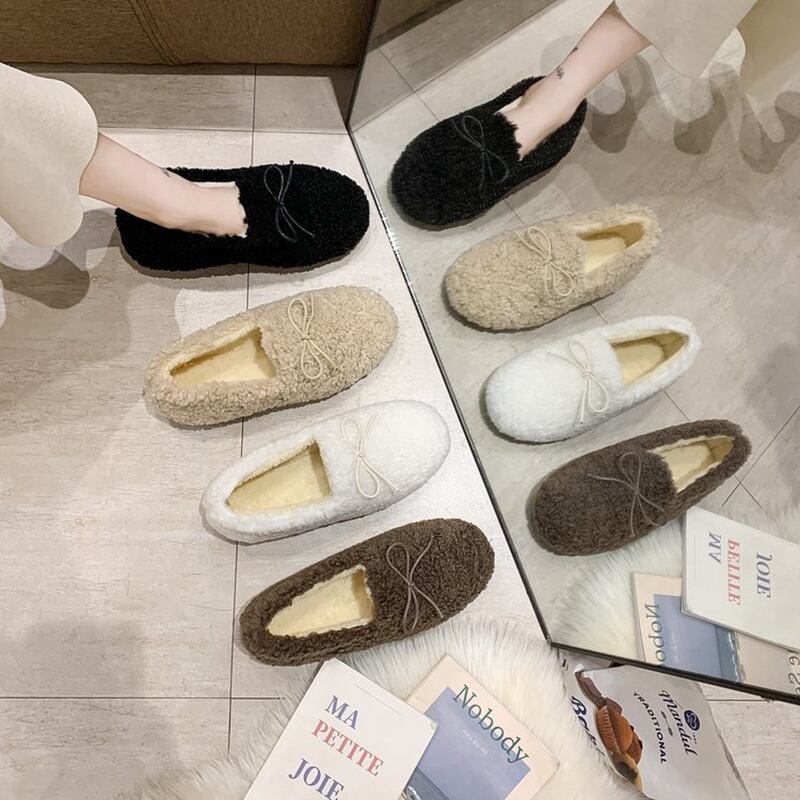 ウィンターリボンウール 靴 シューズ コットン 冬物 フェイクシューズ11174212013