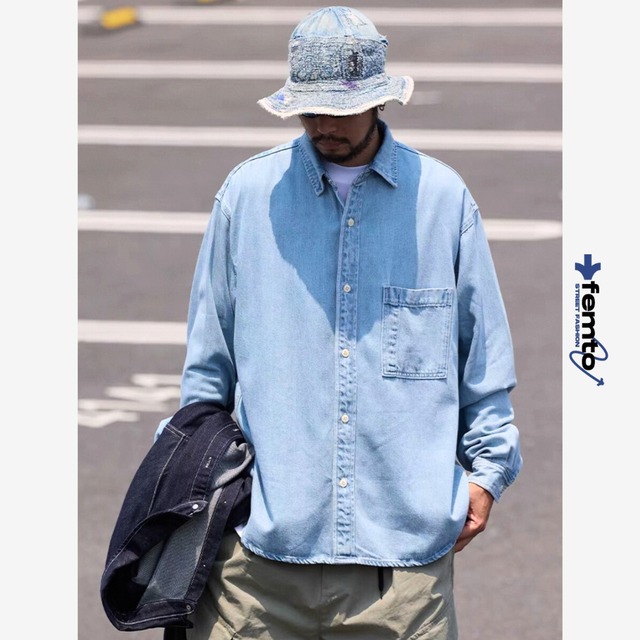 Vintage style denim shirt 1056