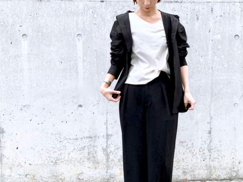 Double collar shirt jacket - black