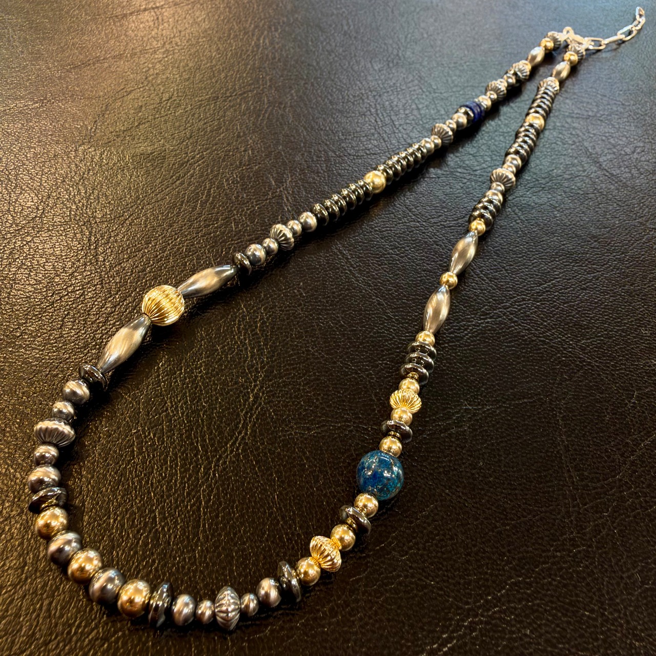 ブライト（Bright）ネックレス（Wave Hematite) クリソコラ 50〜55cm - 1