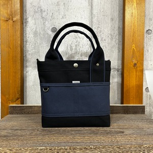 当店人気No.1.▽Bi Color Tote "M"【ブラック×ディープオーシャン】