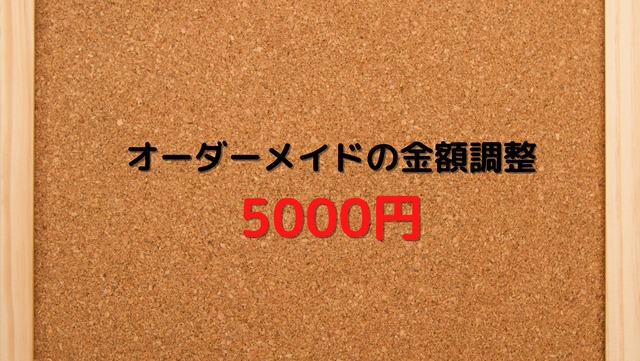 「オーダーメイド」調整用　5000円