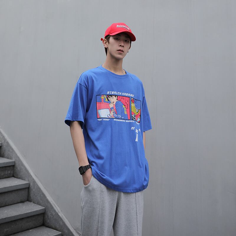 全3色 Tシャツ カットソー プリント カジュアル シンプル