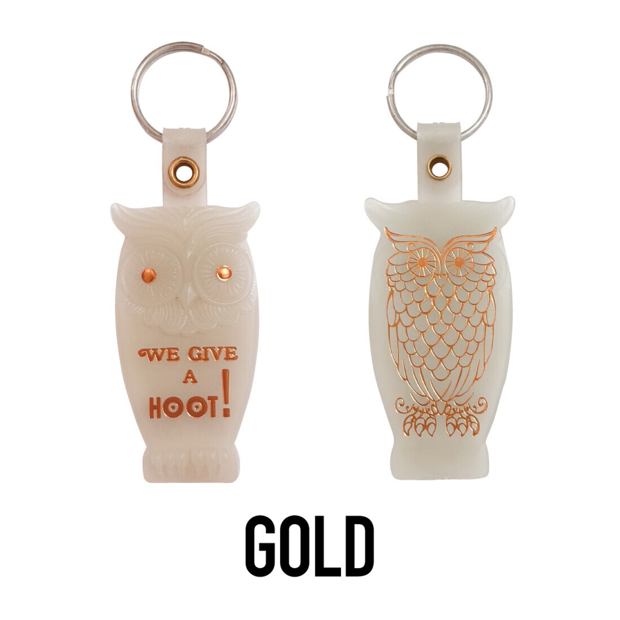 【OWL KEYCHAIN】 フクロウ キーホルダー 蓄光